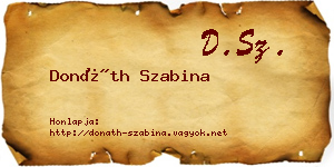 Donáth Szabina névjegykártya
