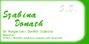 szabina donath business card